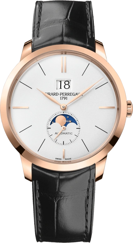 Girard-Perregaux,1966 40mm,40mm,Rose Gold,Silver White,Automatic,46hours,In-house Caliber,49556,49556-52-131-BB6C