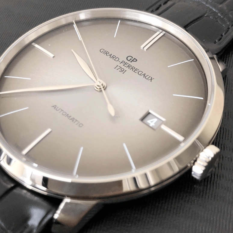 Girard-Perregaux,1966 44mm,44mm,White Gold,Grey,Automatic,Day,54hours,49551,49551-53-231-BB60