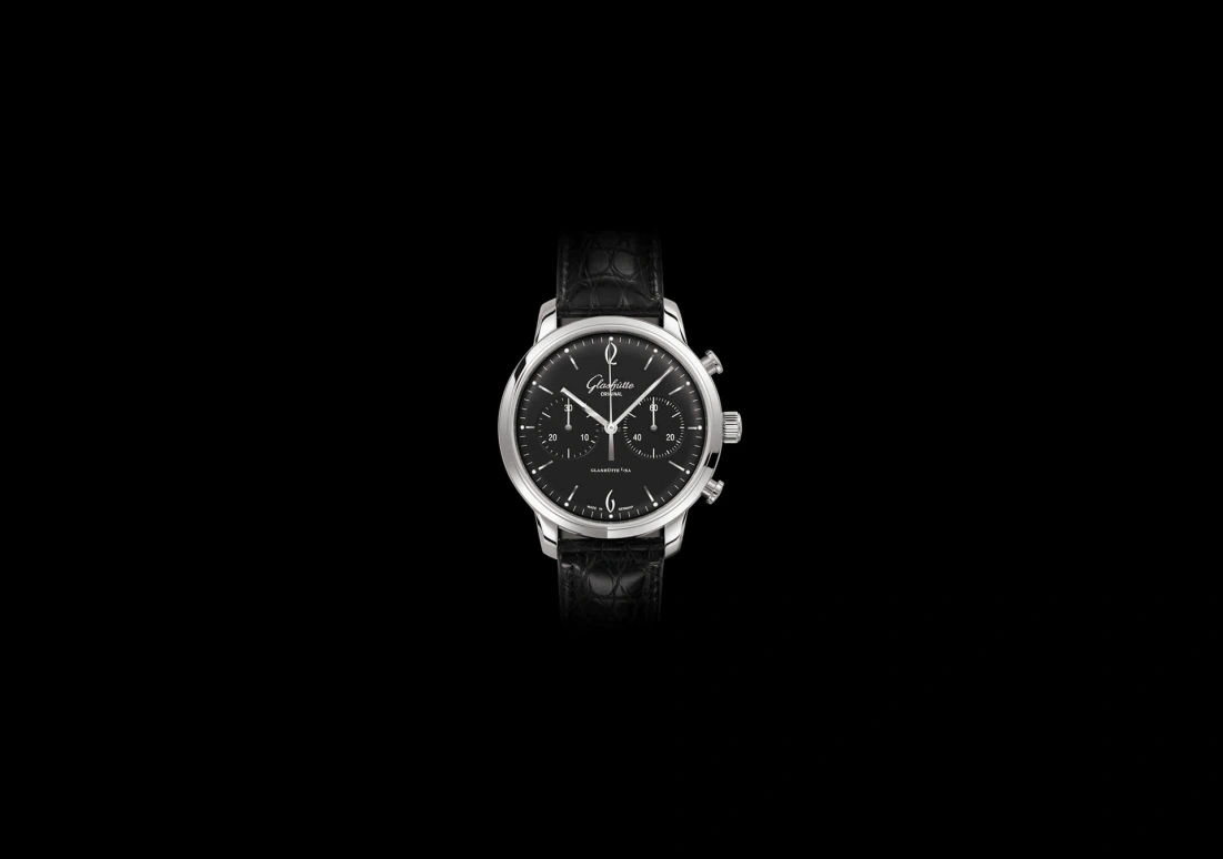 Glashütte Original,Sixties 41.35mm,41.35mm,Stainless Steel,Black,Automatic,Chronograph,Big Date,1,1-39-34-02-22-04