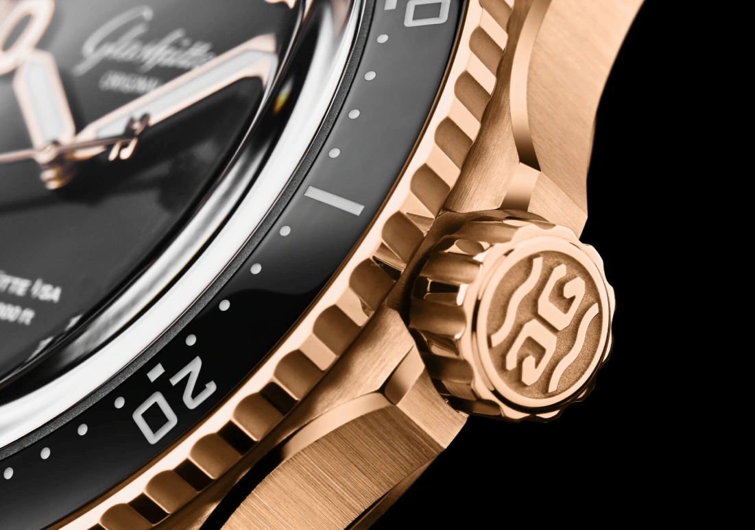 Glashütte Original,SeaQ 43.20mm,43.20mm,Red Gold,Stainless Steel,Black,Automatic,Big Date,100hours,1,1-36-13-03-90-34