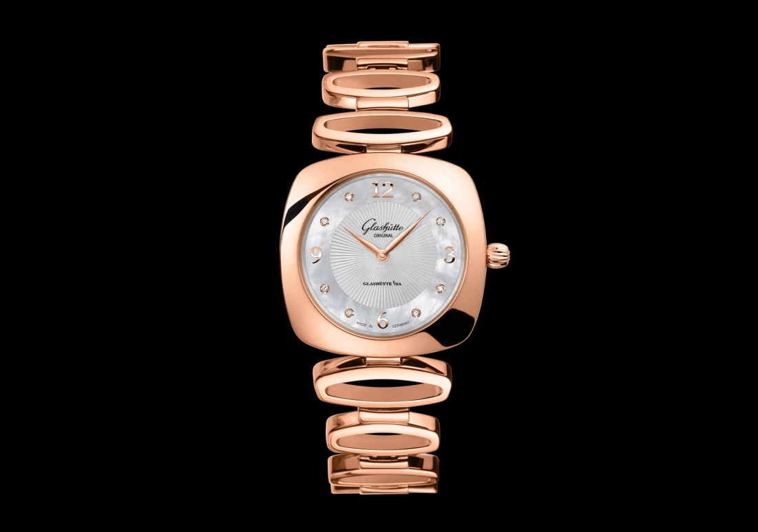 Glashütte Original,Pavonina 31mm,31mm,Red Gold,White,Quartz,Day,35712hours,1,1-03-02-04-05-14