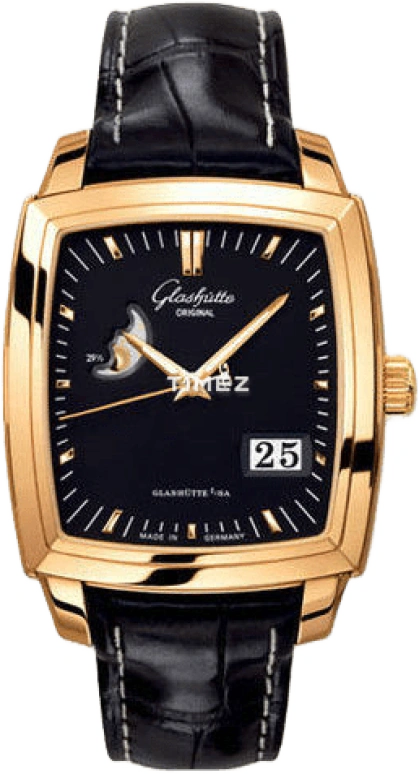 Glashütte Original,Senator 36.30x40mm,36.30x40mm,Rose Gold,Black,In-house Caliber,Sapphire,Crystal Glass,39,39-41-52-51-05