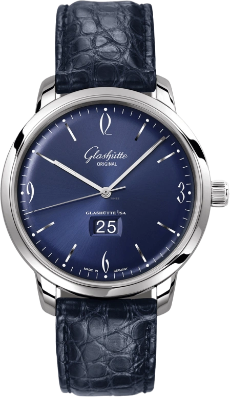 Glashütte Original,Sixties 42mm,42mm,Stainless Steel,Blue,Automatic,Big Date,40hours,2,2-39-47-06-02-04