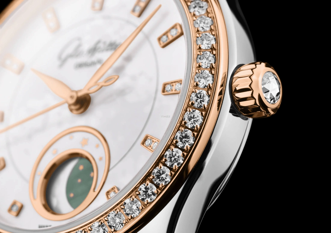 Glashütte Original,Serenade Luna 32mm,32mm,Stainless Steel,Red Gold,White,Automatic,Moonphase,60hours,1,1-35-14-01-16-04