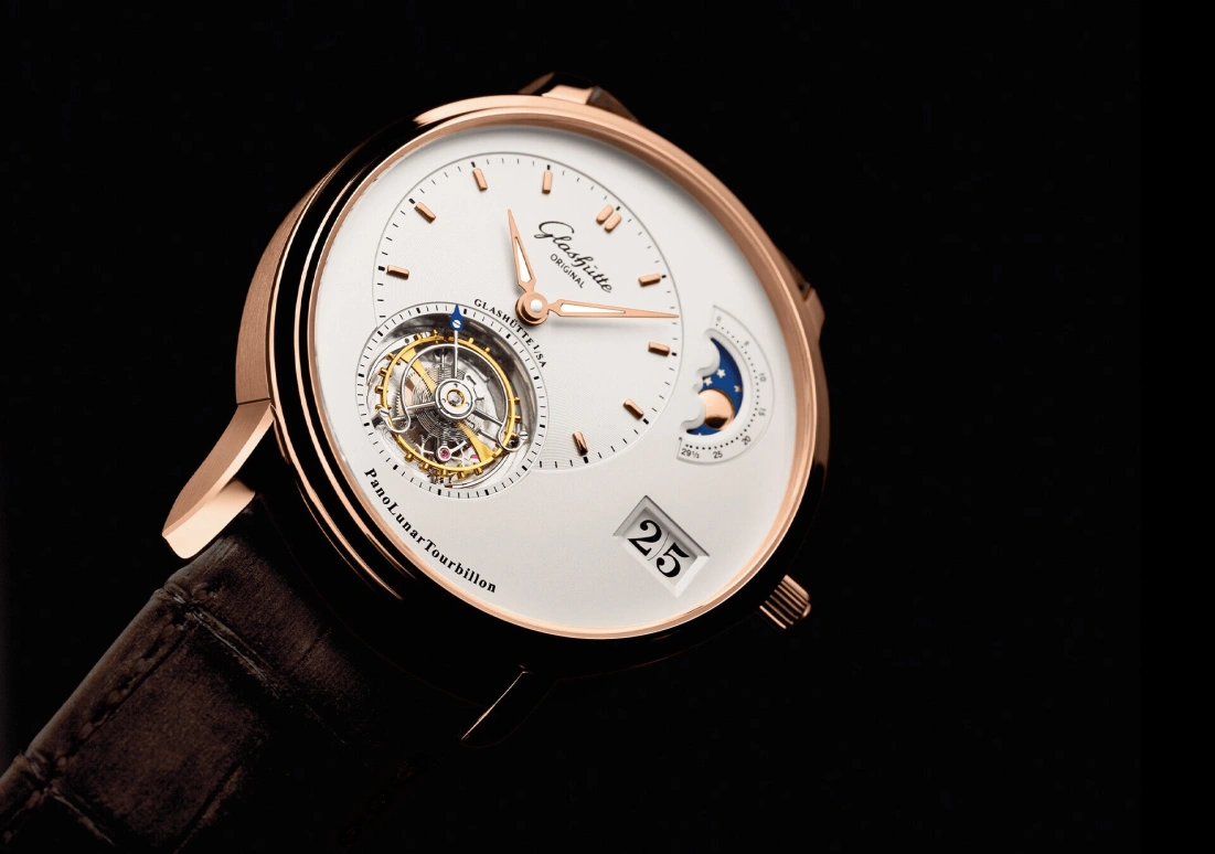 Glashütte Original,Pano 40mm,40mm,Red Gold,Silver,Automatic,Moonphase,Tourbillon Escapement,Big Date,1,1-93-02-05-05-04