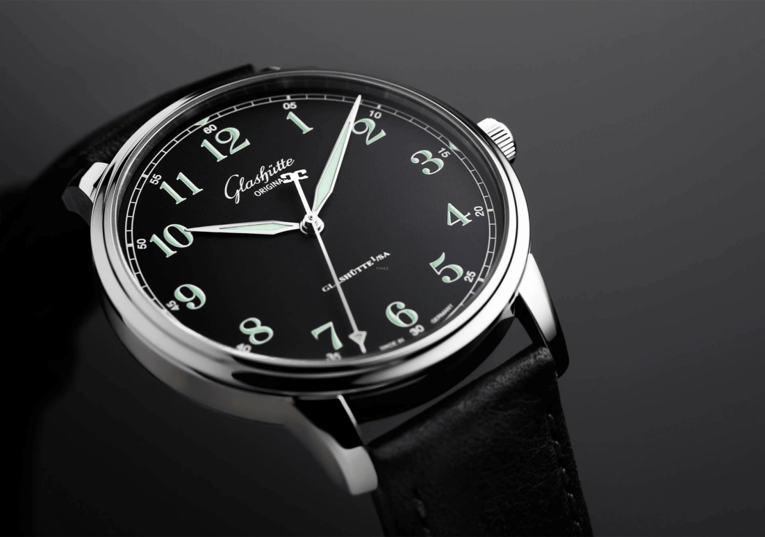Glashütte Original,Senator 40mm,40mm,Stainless Steel,Luminous,Black,Automatic,100hours,In-house Caliber,1,1-36-01-03-02-66