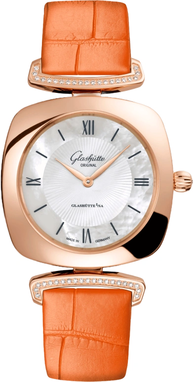 Glashütte Original,Pavonina 31mm,31mm,Red Gold,White,Quartz,Day,35712hours,1,1-03-02-05-05-31