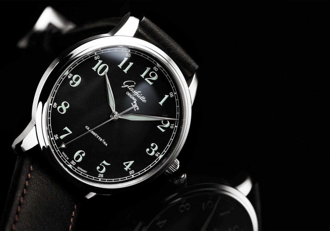 Glashütte Original,Senator 40mm,40mm,Stainless Steel,Luminous,Black,Automatic,100hours,In-house Caliber,1,1-36-01-03-02-66