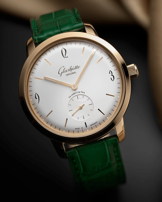 Glashütte Original,Vintage 42mm,42mm,Rose Gold,Silver White,Automatic,Sapphire,Crystal Glass,Round,1,1-39-60-01-01-04