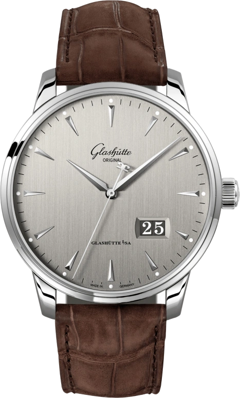 Glashütte Original,Senator 40mm,40mm,Stainless Steel,Grey,Automatic,Big Date,100hours,1,1-36-03-03-02-31