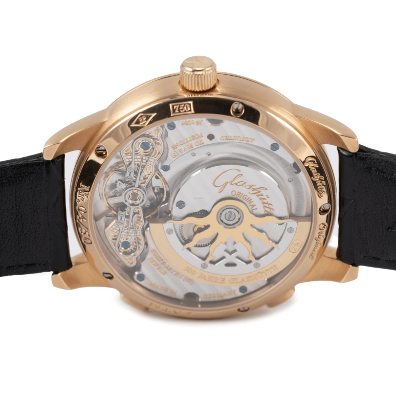 Glashütte Original,Senator 39.30mm,39.30mm,Rose Gold,Black,Automatic,Moonphase,Dule Time,Big Date,90,90-04-20-05-04