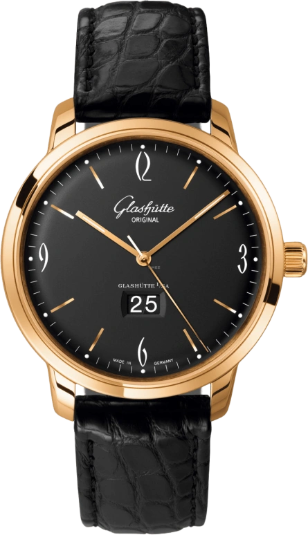 Glashütte Original,Sixties 42mm,42mm,Rose Gold,Black,Automatic,Big Date,40hours,2,2-39-47-02-01-04