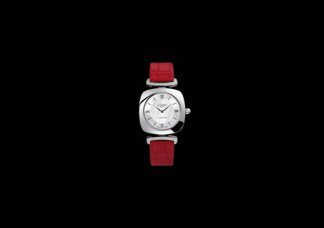 Glashütte Original,Pavonina 31mm,31mm,Red Gold,Stainless Steel,White,Quartz,Day,35712hours,1,1-03-02-05-12-30