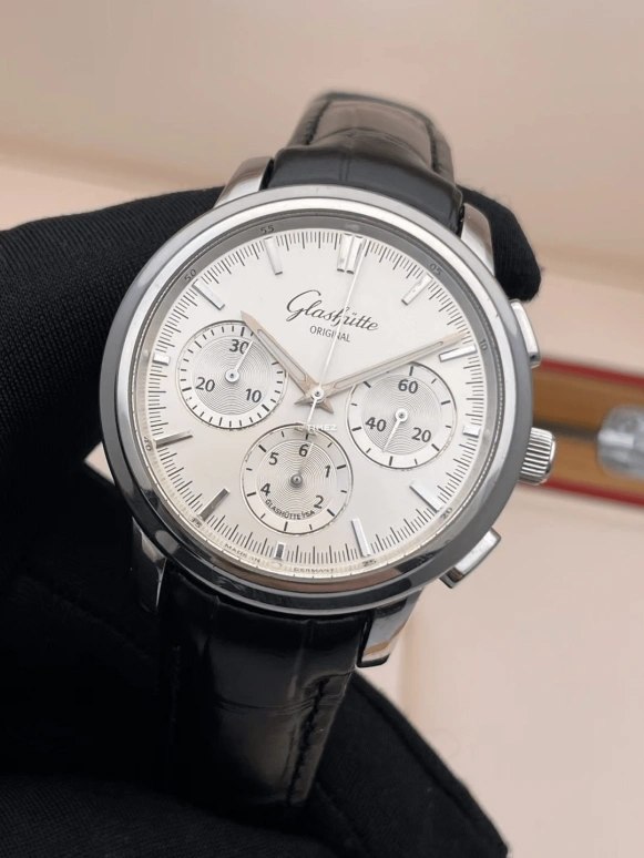Glashütte Original,Senator 40mm,40mm,Stainless Steel,Silver White,Automatic,Chronograph,In-house Caliber,1,1-39-31-45-42-04