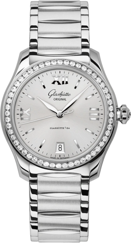 Glashütte Original,Lady Serenade 36mm,36mm,Stainless Steel,Silver,Automatic,Date,40hours,1,1-39-22-02-22-34