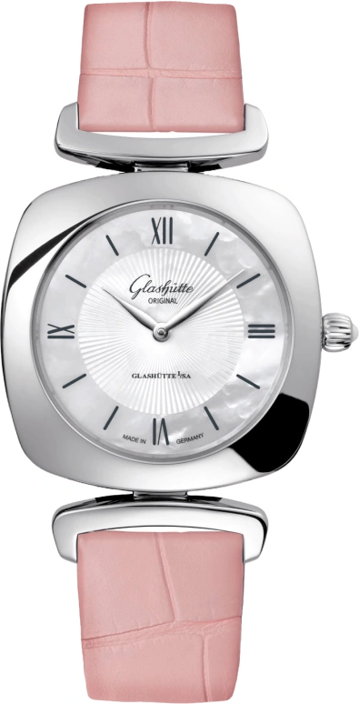 Glashütte Original,Pavonina 31mm,31mm,Red Gold,Stainless Steel,White,Quartz,Day,35712hours,1,1-03-02-05-02-31