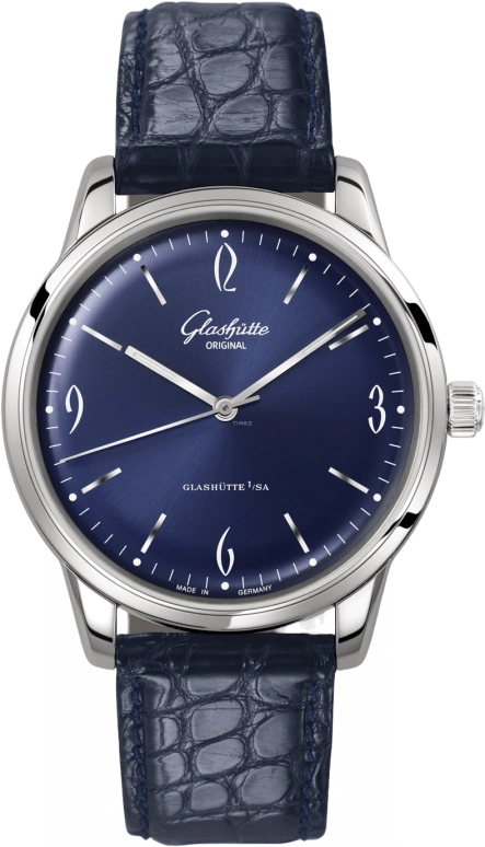 Glashütte Original,Sixties 39mm,39mm,Stainless Steel,Blue,Automatic,40hours,In-house Caliber,1,1-39-52-06-02-04