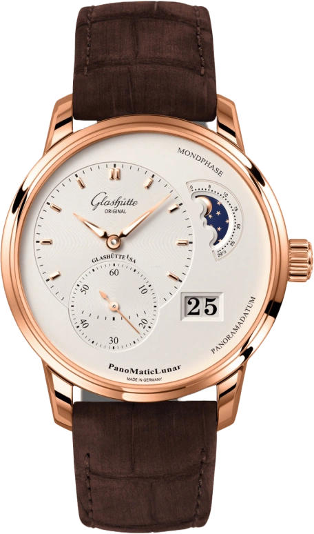 Glashütte Original,Pano 40mm,40mm,Red Gold,Silver,Automatic,Moonphase,Big Date,1,1-90-02-45-35-04