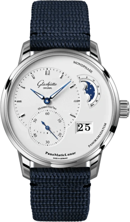 Glashütte Original,PanoMatic 40mm,40mm,Stainless Steel,White,In-house Caliber,Sapphire,Crystal Glass,1,1-90-02-42-32-64