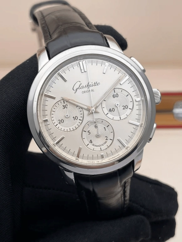 Glashütte Original,Senator 40mm,40mm,Stainless Steel,Silver White,Automatic,Chronograph,In-house Caliber,1,1-39-31-45-42-04
