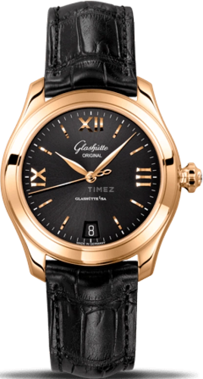 Glashütte Original,Lady Serenade 36mm,36mm,Rose Gold,Black,Automatic,Date,40hours,1,1-39-22-18-01-04