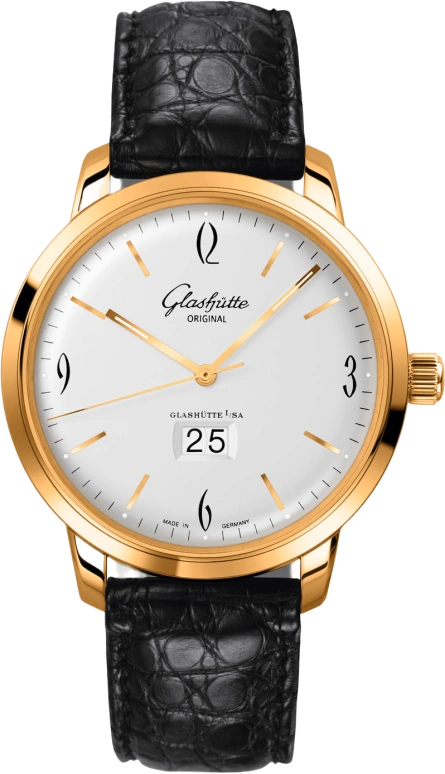 Glashütte Original,Sixties 42mm,42mm,Rose Gold,Silver,Automatic,Big Date,40hours,2,2-39-47-01-01-04