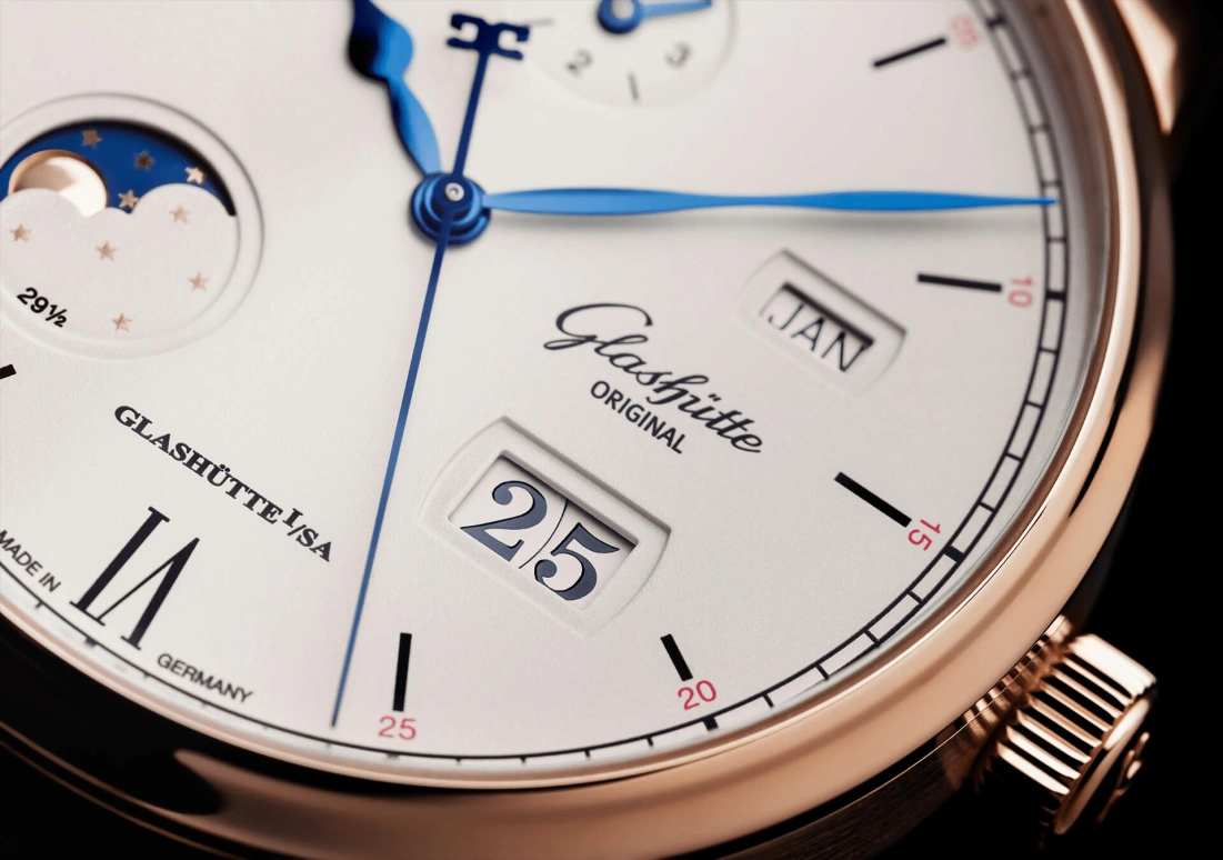 Glashütte Original,Senator 42mm,42mm,Red Gold,Red,White,Automatic,100hours,In-house Caliber,1,1-36-02-02-05-61