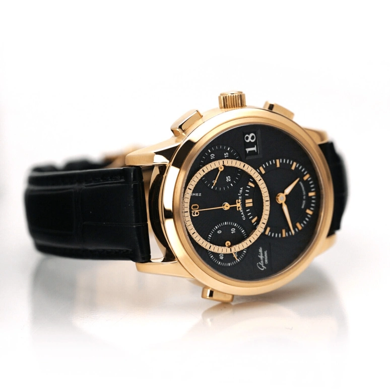 Glashütte Original,Pano 39.30mm,39.30mm,Rose Gold,Black,Automatic,Chronograph,Day,95,95-01-11-01-04