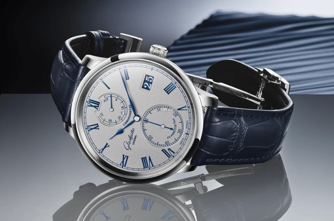 Glashütte Original,Senator 42mm,42mm,White Gold,Grey,Handwound,Day,Power Reserve Indicator,1,1-58-08-01-04-61