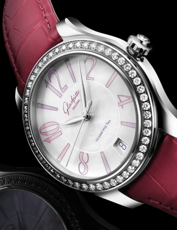 Glashütte Original,Lady Serenade 36mm,36mm,Stainless Steel,Silver,White,Automatic,Day,Sapphire,1,1-39-22-22-22-04