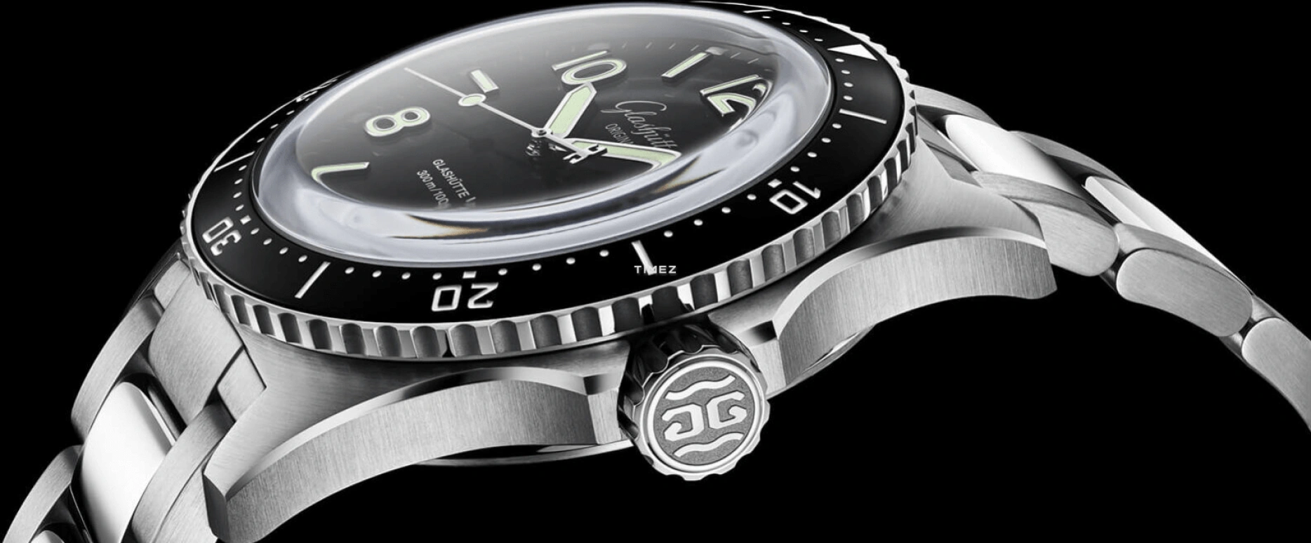 Glashütte Original,SeaQ 43.20mm,43.20mm,Stainless Steel,Black,Automatic,Day,Sapphire,Crystal Glass,1,1-36-13-01-80-35