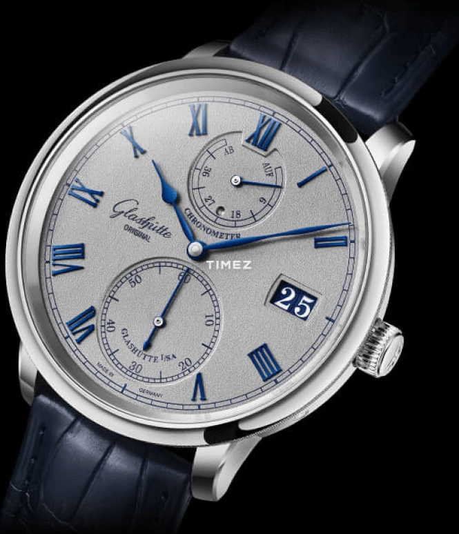 Glashütte Original,Senator 42mm,42mm,White Gold,Grey,Handwound,Day,Power Reserve Indicator,1,1-58-08-01-04-61