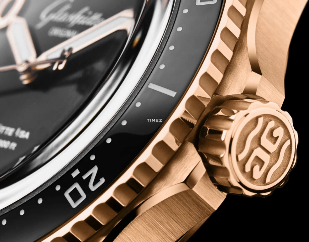 Glashütte Original,SeaQ 43.20mm,43.20mm,Rose Gold,Black,Automatic,Day,Sapphire,Crystal Glass,1,1-36-13-03-90-35