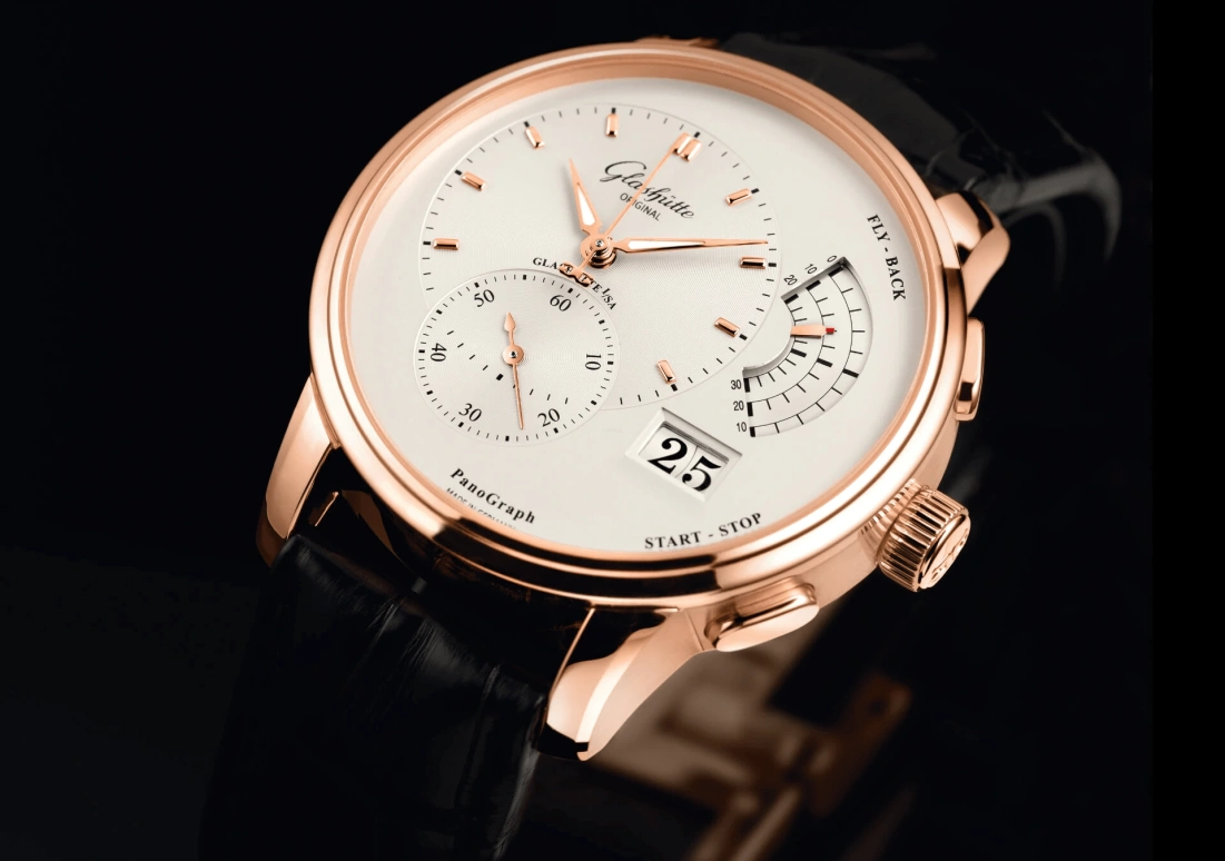 Glashütte Original,Pano 40mm,40mm,Red Gold,Silver,Handwound,Chronograph,Flyback,Big Date,Column Wheel,42hours,In-house Caliber,1,1-61-03-25-15-05