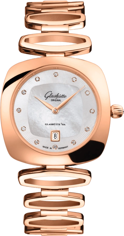 Glashütte Original,Pavonina 31mm,31mm,Red Gold,White,Quartz,Date,35712hours,1,1-03-01-08-05-14