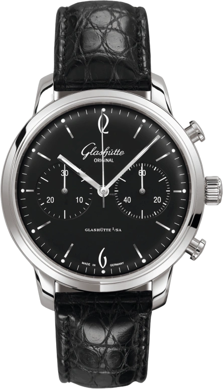 Glashütte Original,Sixties 41.35mm,41.35mm,Stainless Steel,Black,Automatic,Chronograph,Big Date,1,1-39-34-02-22-04