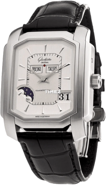 Glashütte Original,Senator 37.50x34.80mm,37.50x34.80mm,Stainless Steel,Silver,Grey,Automatic,Moonphase,Month,Date,Day,In-house Caliber,Sapphire,Crystal Glass,39,39-51-02-02-04