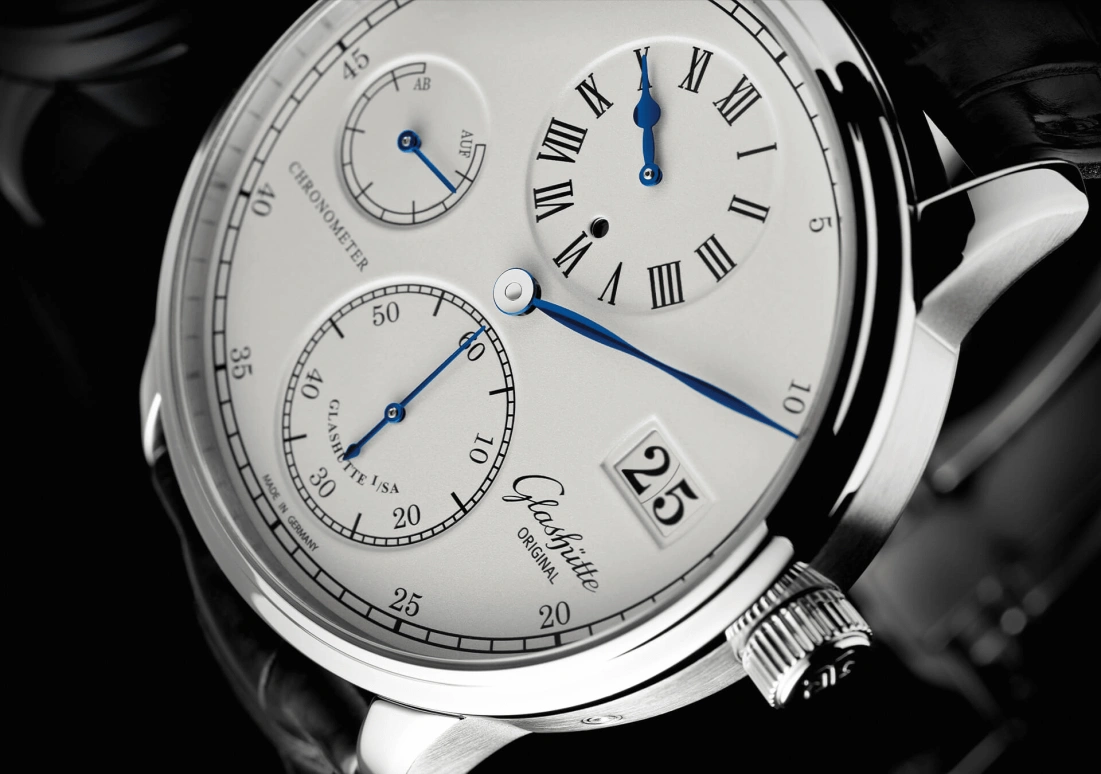 Glashütte Original,Senator 42mm,42mm,White Gold,Silver,Handwound,Power Reserve Indicator,Big Date,1,1-58-04-04-04-04