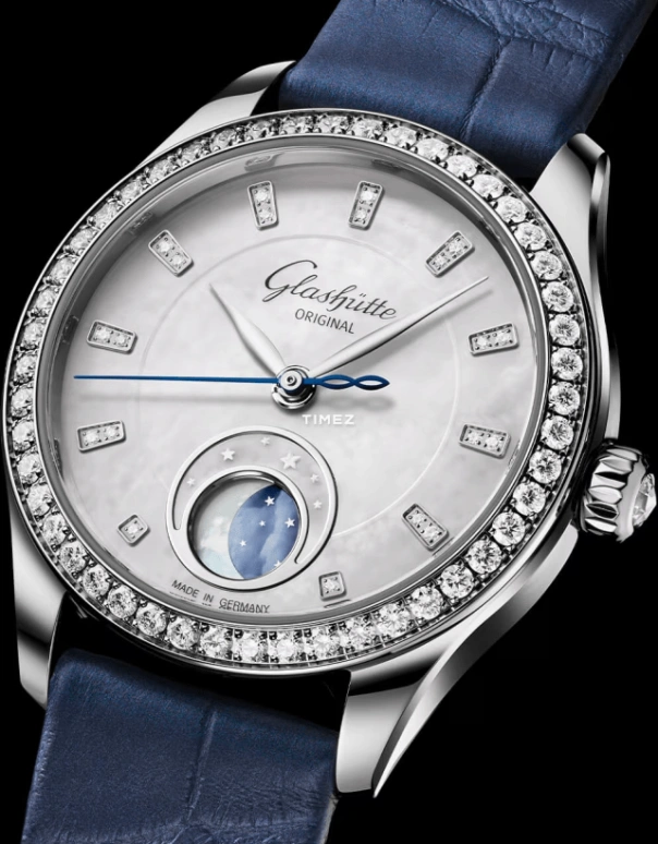 Glashütte Original,Serenade Luna 32.50mm,32.50mm,Stainless Steel,Silver,Automatic,Moonphase,Sapphire,Crystal Glass,1,1-35-14-02-12-04