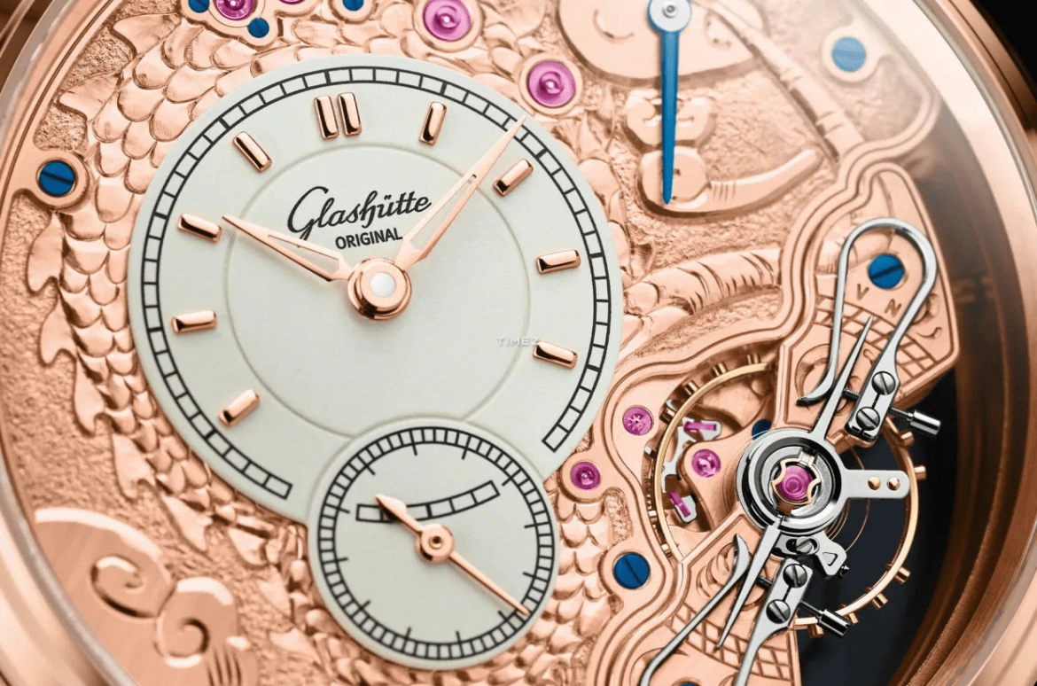 Glashütte Original,Pavonina 42mm,42mm,Red Gold,Rose Gold,Handwound,Chronograph,Power Reserve Indicator,1,1-66-13-01-05-61