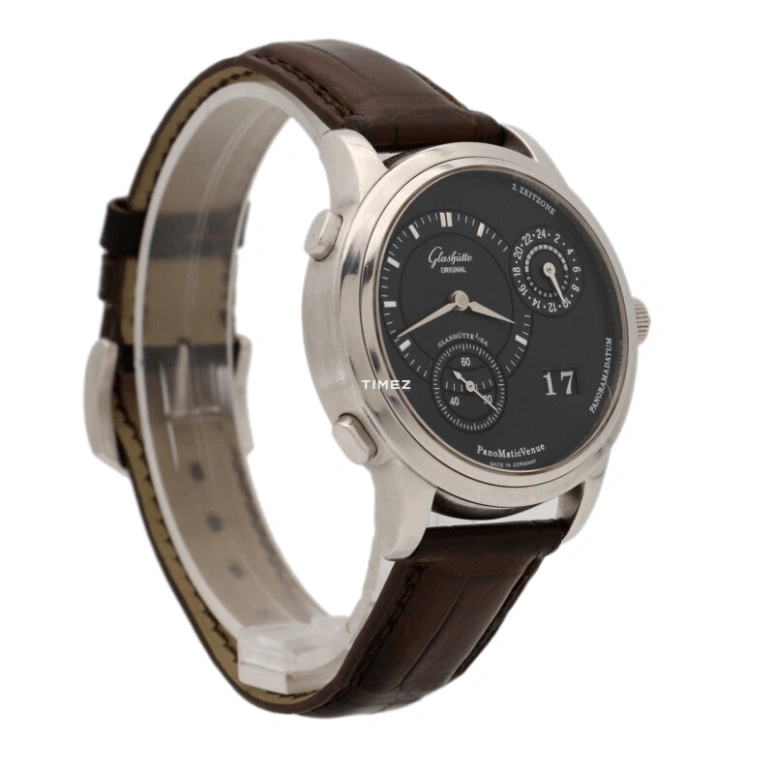 Glashütte Original,Pano 39mm,39mm,Platinum,Black,Automatic,Day,Dule Time,90,90-04-05-13-04