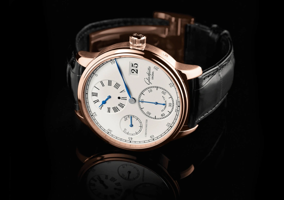 Glashütte Original,Senator 42mm,42mm,Red Gold,Silver,Handwound,Power Reserve Indicator,Big Date,1,1-58-04-04-05-04