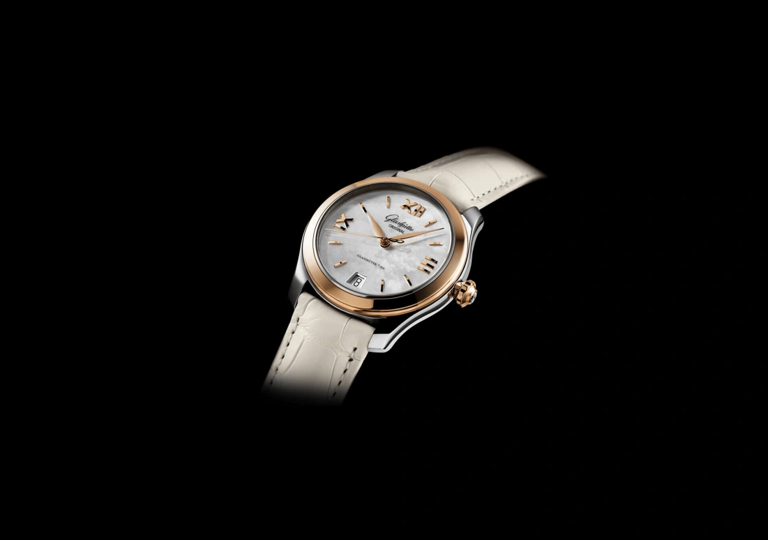 Glashütte Original,Lady Serenade 36mm,36mm,Rose Gold,Stainless Steel,White,Automatic,Date,40hours,1,1-39-22-09-06-34