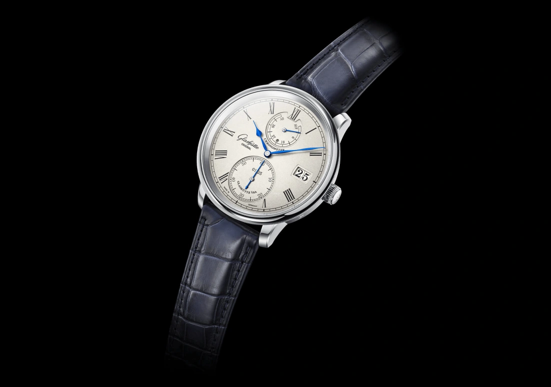 Glashütte Original,Senator 42mm,42mm,White Gold,Silver,Handwound,Chronograph,Power Reserve Indicator,Big Date,1,1-58-03-01-04-30