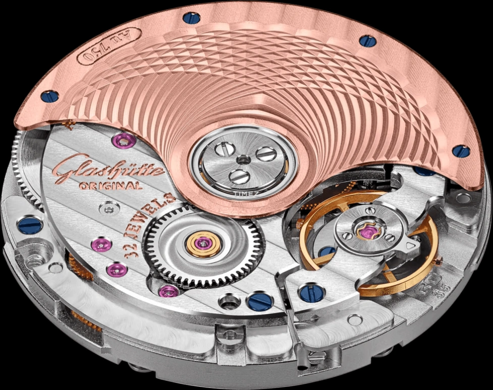Glashütte Original,Serenade Luna 32.50mm,32.50mm,Red Gold,Green,Automatic,Moonphase,Sapphire,Crystal Glass,1,1-35-14-05-15-04