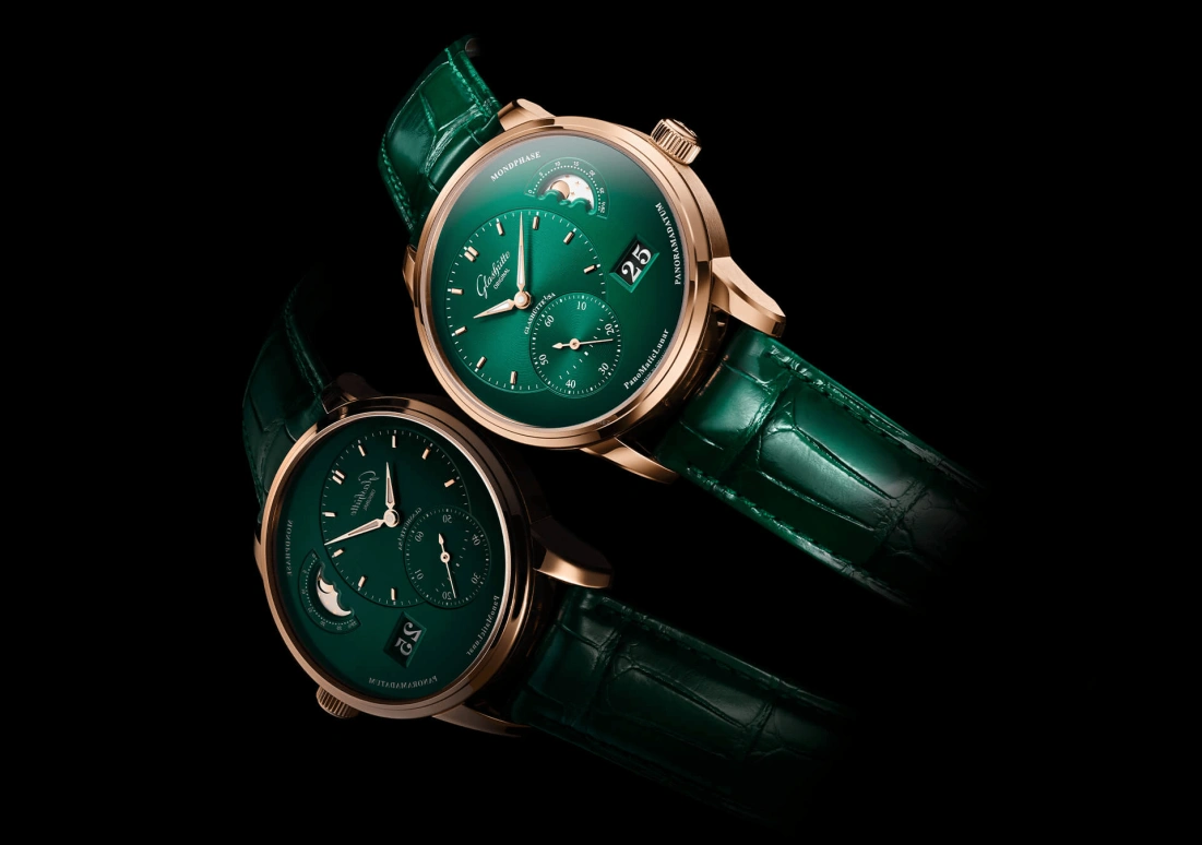 Glashütte Original,PanoMatic 40mm,40mm,Red Gold,Green,Automatic,42hours,In-house Caliber,1,1-90-02-23-35-61