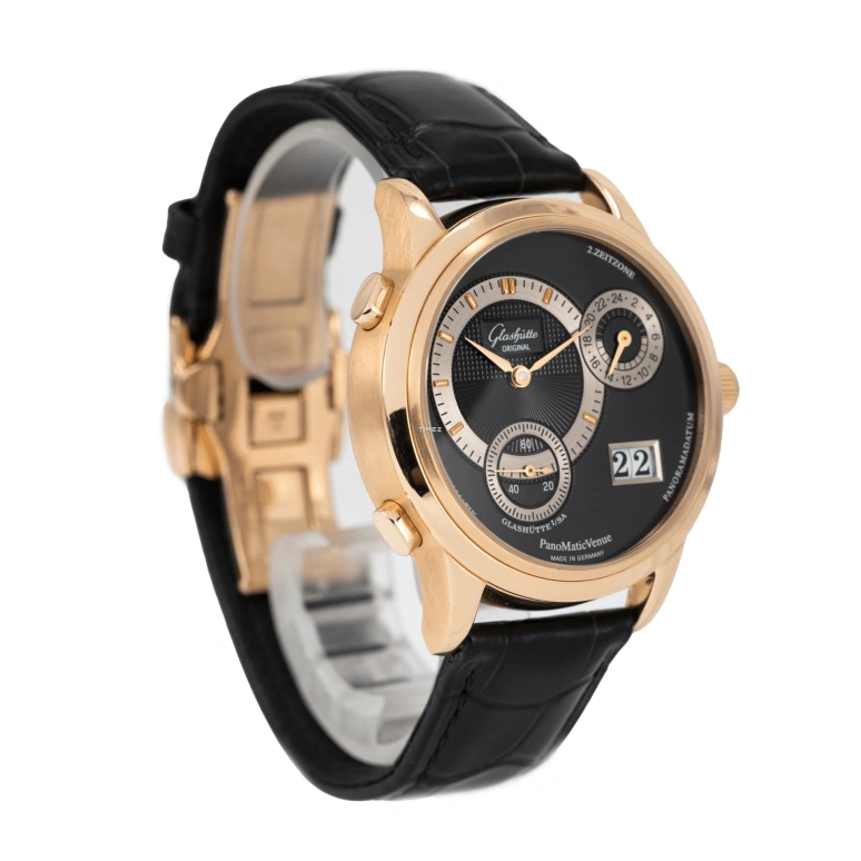 Glashütte Original,Senator 39.30mm,39.30mm,Rose Gold,Black,Automatic,Moonphase,Dule Time,Big Date,90,90-04-20-05-04
