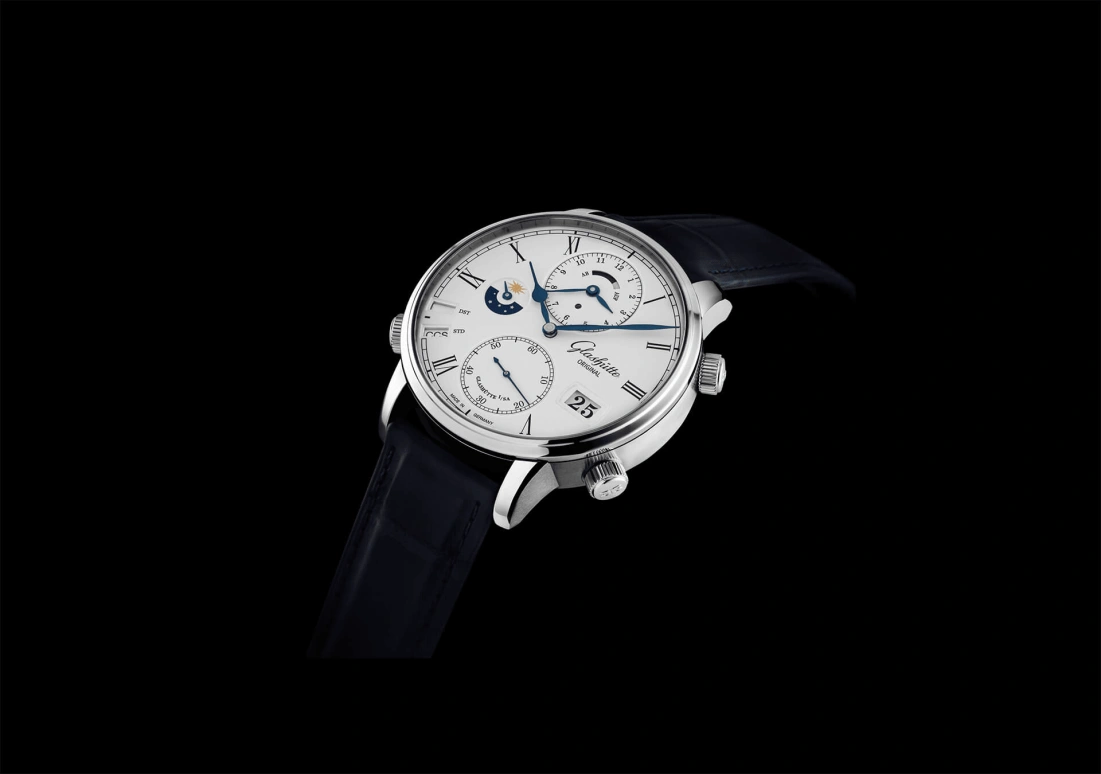 Glashütte Original,Senator 44mm,44mm,White Gold,Silver,Automatic,Day,Power Reserve Indicator,World Time,Big Date,72hours,In-house Caliber,1,1-89-02-01-04-30