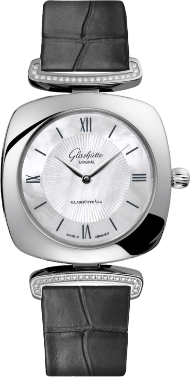 Glashütte Original,Pavonina 31mm,31mm,Red Gold,Stainless Steel,White,Quartz,Day,35712hours,1,1-03-02-05-12-31