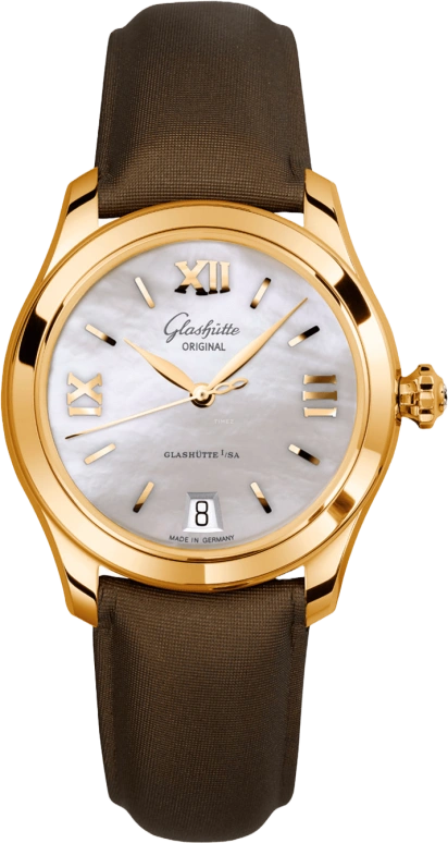 Glashütte Original,Lady Serenade 36mm,36mm,Red Gold,White,Automatic,Date,40hours,1,1-39-22-09-01-04